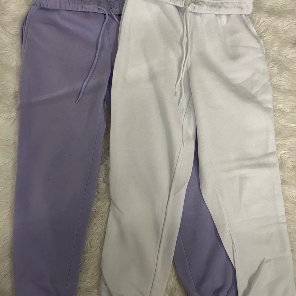 Charlotte Russe Purple and White Ankle Pants